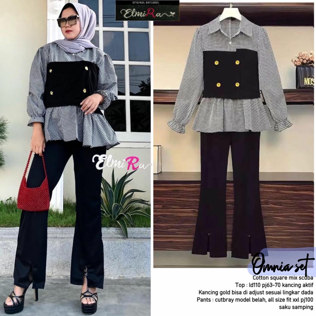 omnia set baju remaja dan ibu muda kekinian terbaru 2022. Setcel baju original by elmira