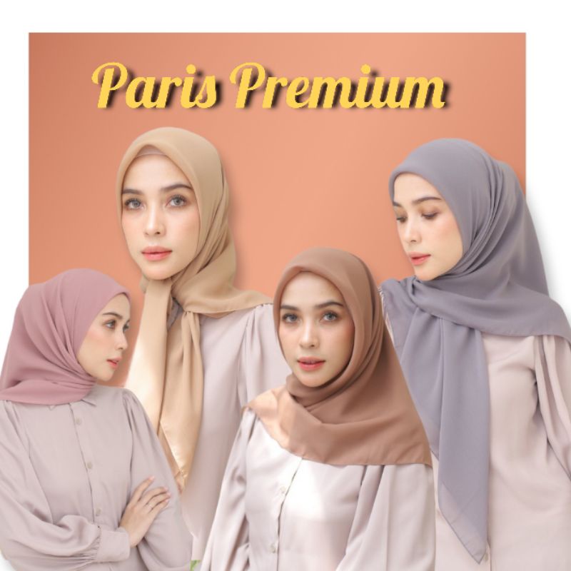 Hijab Paris Premium Jilbab Segi Empat Polos Krudung Katun Anti Letoy