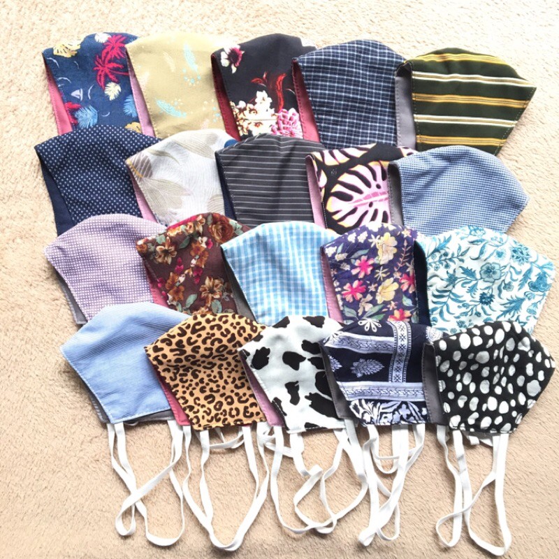 masker kain 3ply bolak balik masker hijab 3 lapis motif masker kain 3ply bolak balik masker hijab 3 lapis motif