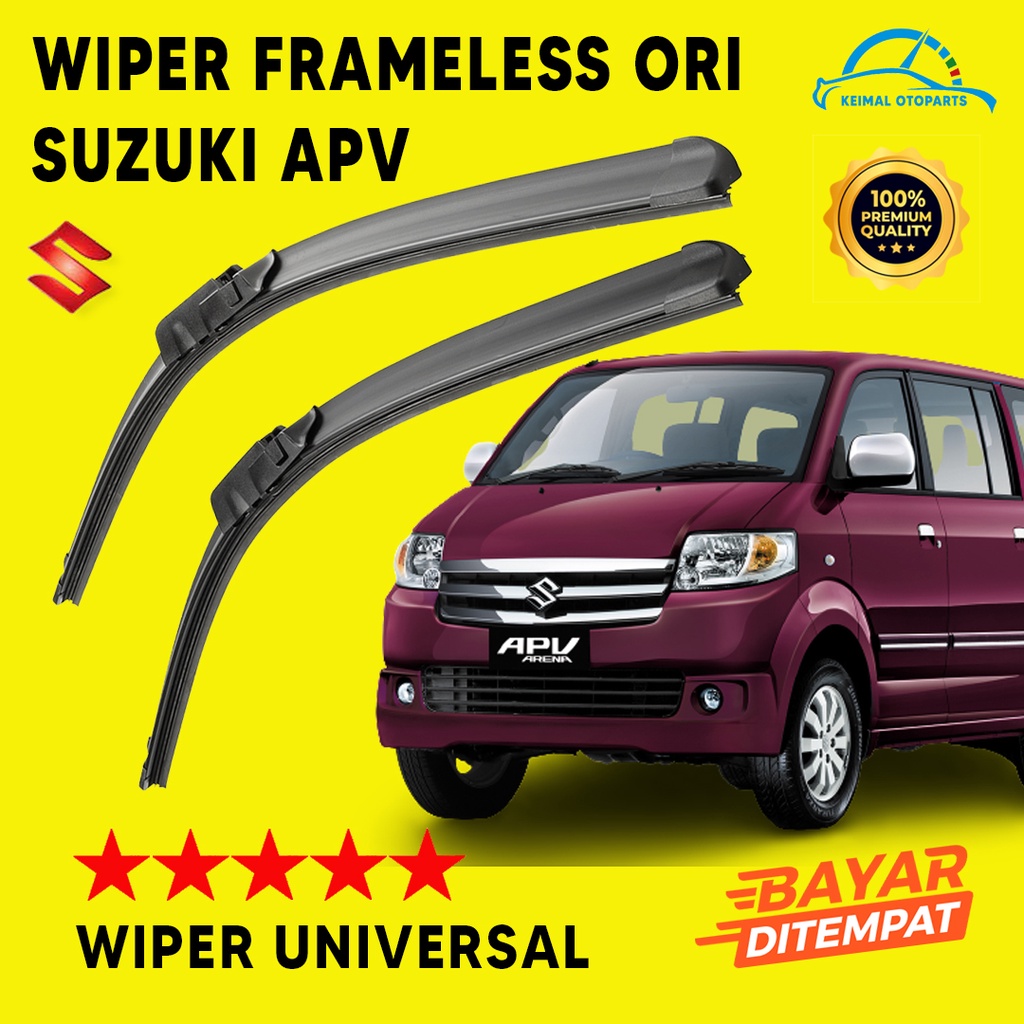 Jual Cod Wiper Frameless Suzuki Apv Set Kiri Dan Kanan Wiper Tanpa Rangka Besi Wiper