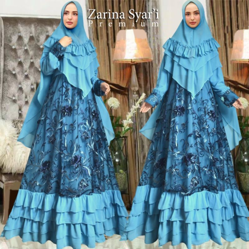 Baju Gamis Muslim Terbaru 2021 Model Baju Pesta Wanita Kekinian Bahan Ceruty Babydoll Kekinian Gaun Shopee Indonesia