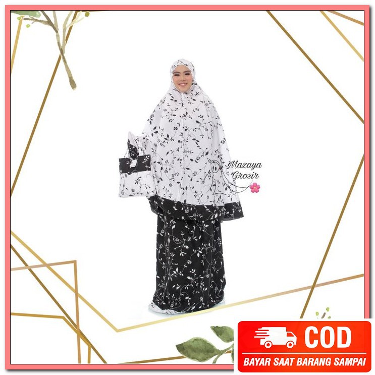 Mukena Mukenah Wanita Dewasa Bahan Sutra Premium Renda Bordir Mew RW267 Mukena Katun Jepang Shabby