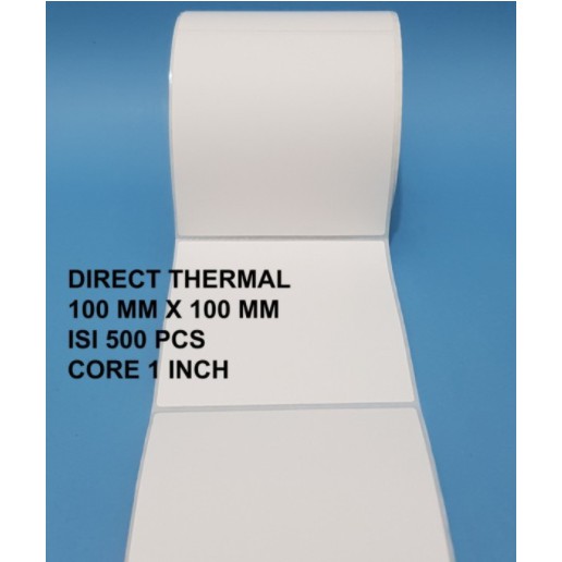 

LABEL BARCODE 100 X 100 mm KERTAS STICKER DIRECT THERMAL 100x100 500pc 10*10