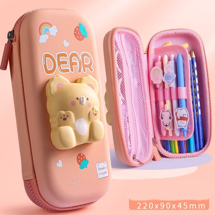 

Promo!!!! Kotak pensil 3D kartun squishy anak, Tempat ATK 3D lucu anak BARU - Dear kcl Cute