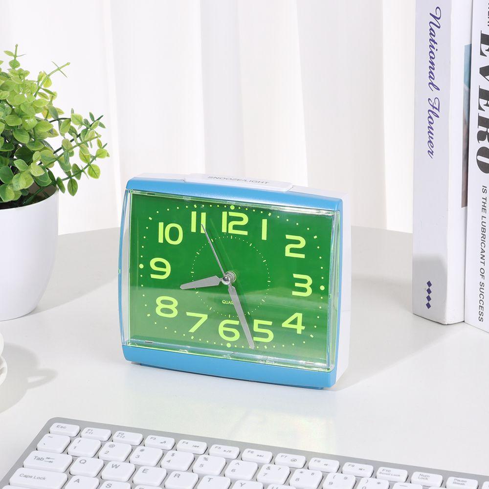 Jam Weker Populer Glow-in-the-Dark Tanpa Detak Quartz Home Decor