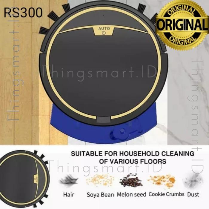 Rs300 Robot Vacuum Mop Sweeping Sapu Pek Pintar Otomatis Remote
