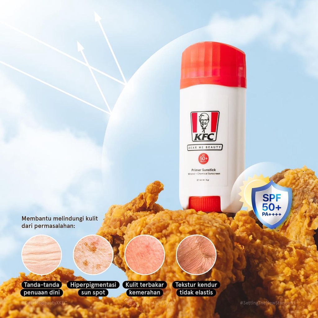 Dear Me Beauty Skincare - Skin Barrier Water Cream 30gr / Meltaway 30s Cleansing Balm 100gr / KFC Sunstick 18gr  - Dear Me Beauty x KFC Original BPOM