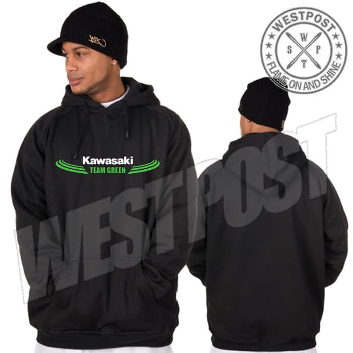 JAKET HOODIE RACING KAWASAKI TEAM GREEN