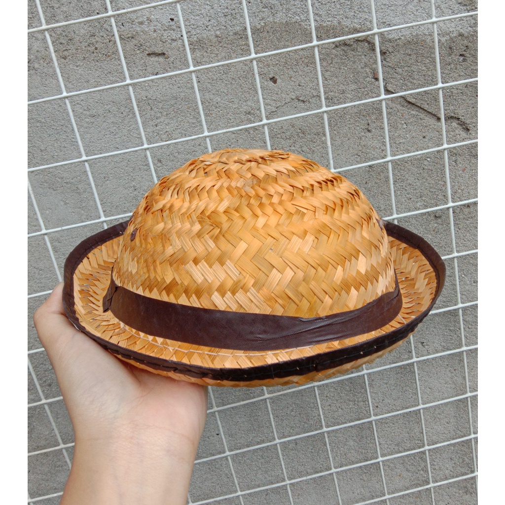 Topi Rami Pramuka / Topi Pramuka Wanita / Topi Pramuka Cewek / Topi Jerami Pramuka / Topi Bambu Pram