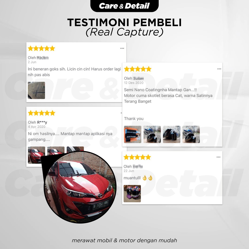 Pengkilap / Coating Body Mobil Motor by Care &amp; Detail | SEMI NANO COATING