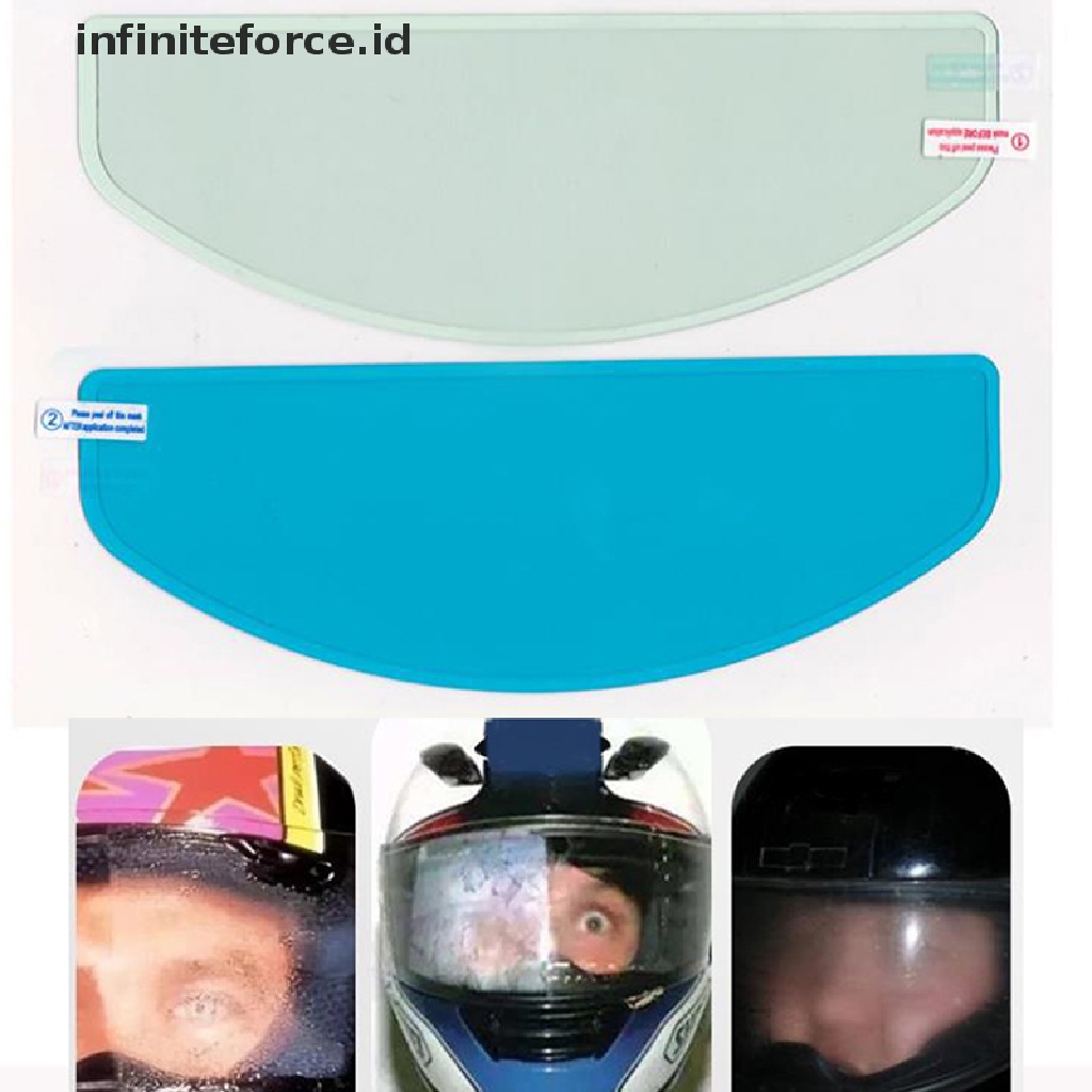 Infiniteforce.id 1pc Film Pelindung Lensa Helm Motor Universal Anti Kabut / Hujan