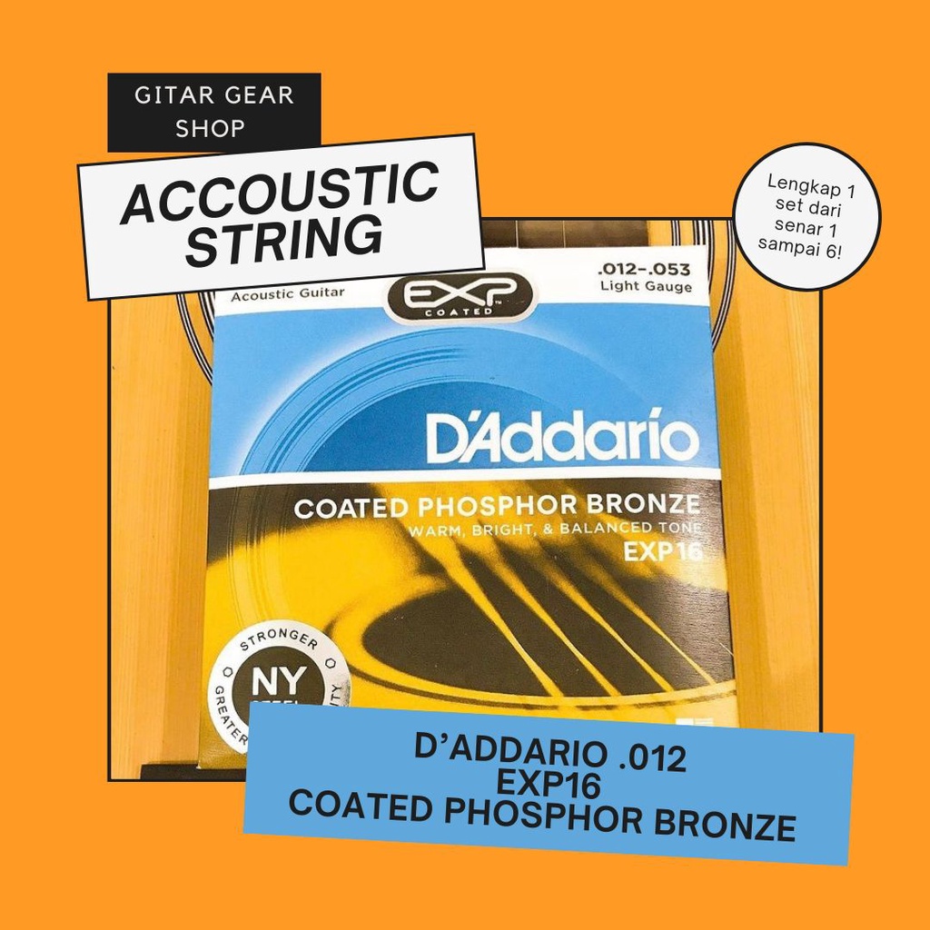 SENAR GITAR AKUSTIK TALI GITAR AKUSTIK SENAR D ADDARIO SENAR D'ADDARIO SENAR GITAR D ADDARIO SENAR GITAR AKUSTIK D ADDARIO SENAR D ADDARIO SENAR AKUSTIK SENAR GITAR STRING SENAR GITAR STRINGS SENAR GITAR AKUSTIK 1 SET .012 EXP16