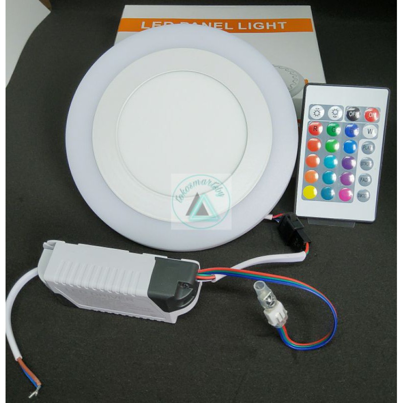 Lampu Downlight LED  Panel 6+3 Watt RGB Dengan Remote