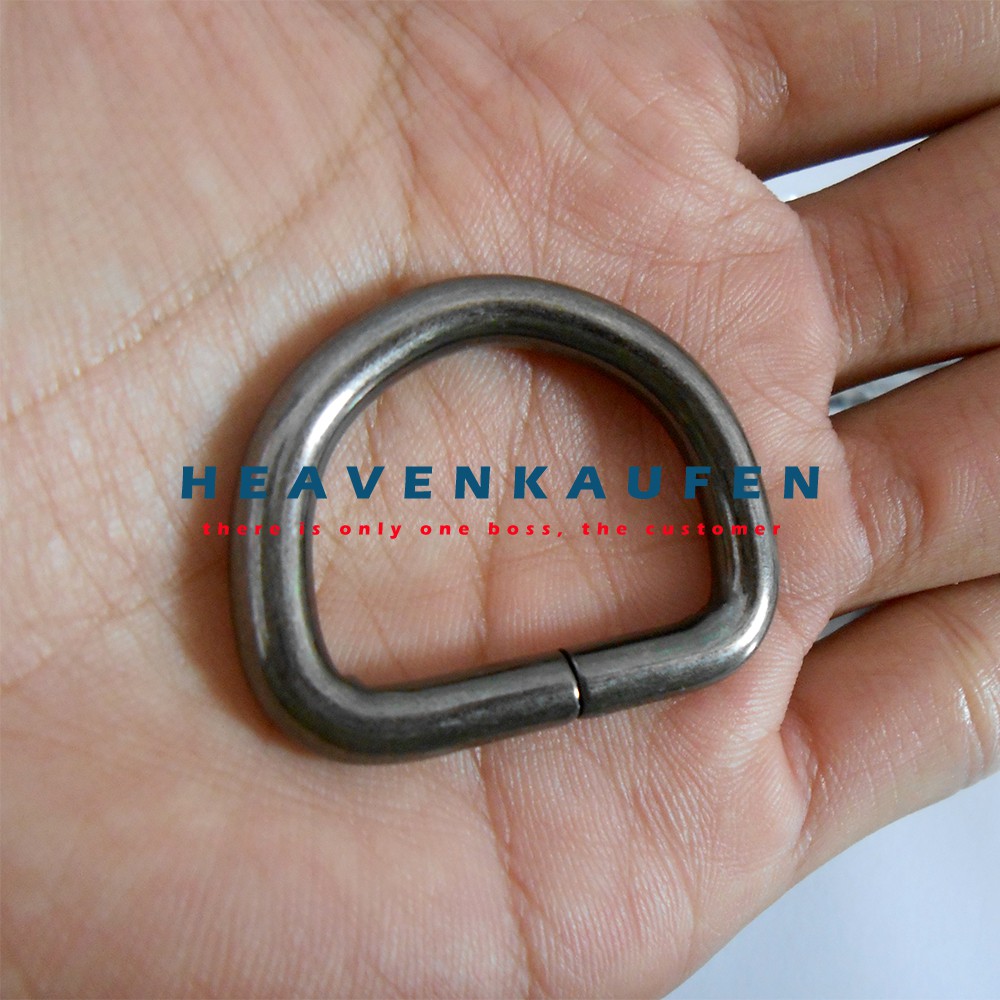 Ring D Tas 2,5 cm Black Nikel (Hitam) Kualitas Premium Tebal 5 mm