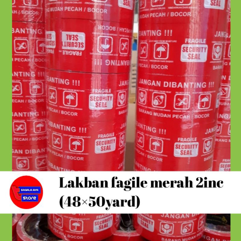 

Lakban fragile best seller/ Ready stock/siap kirim
