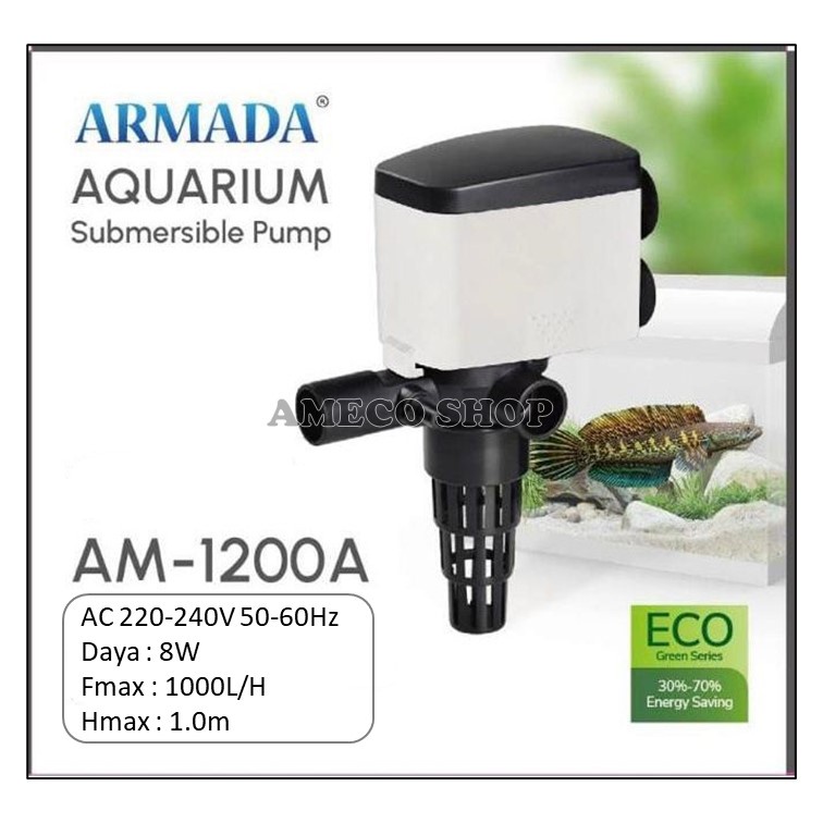 ARMADA Power Head Pompa Air Celup Aquarium AM 1200 A