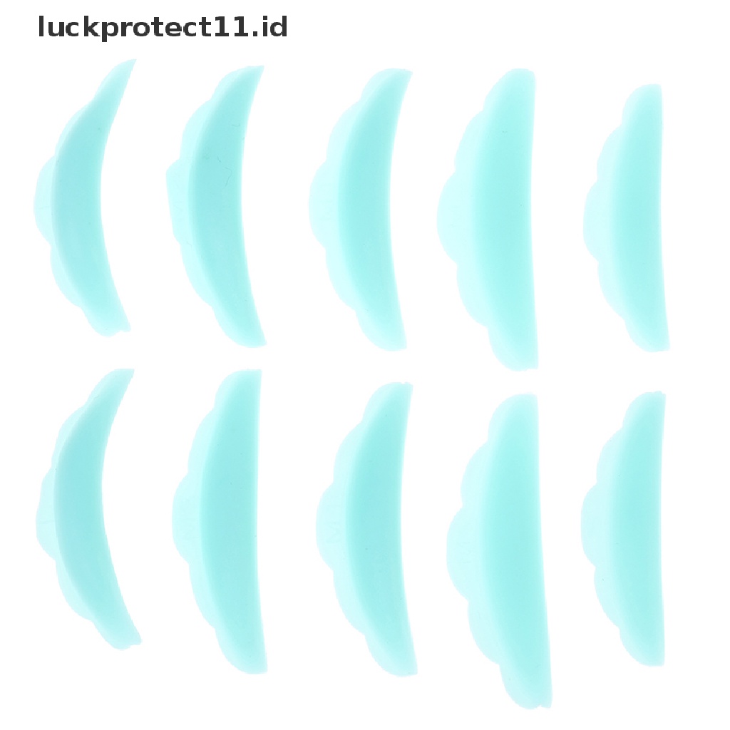 &lt; Luckprotect11.Id &gt; 10pcs/Set Holder Pad Bulu Mata Bahan Silikon Untuk Eyelash