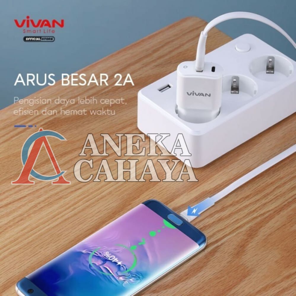 VIVAN Kabel Data SM30S Cable Data Micro USB 30CM Fast Charging 2A For Android Garansi Original Resmi