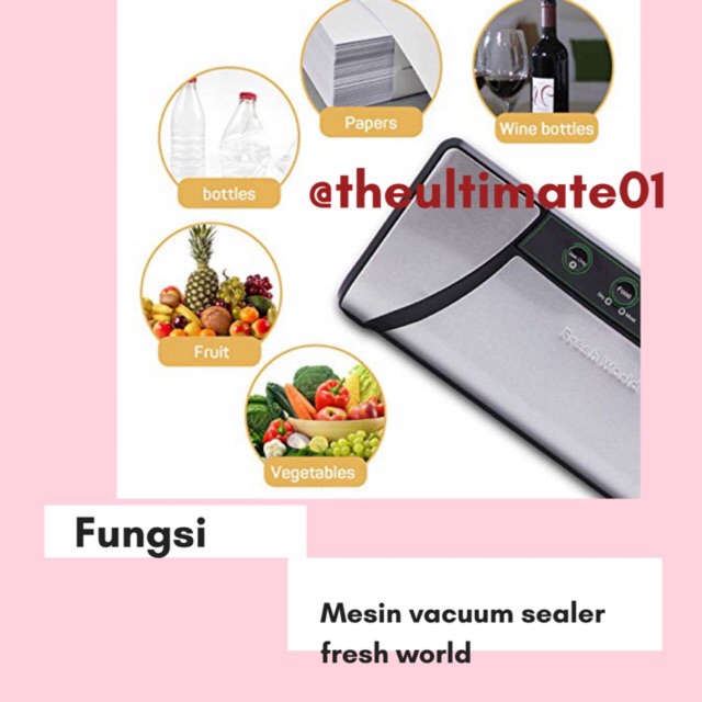Mesin vacuum sealer Freshworld tvs 2019