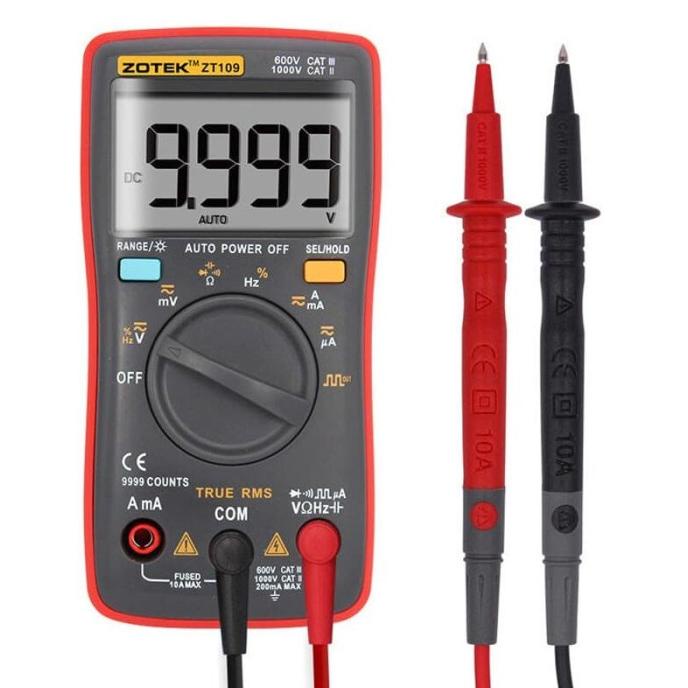 Digital Multimeter Zotek Zt109 Catiii Auto Range Multitester Avo Meter