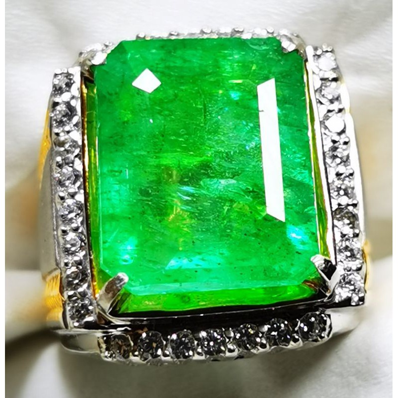 Batu permata natural emerald beryl zamrud colombia minor super