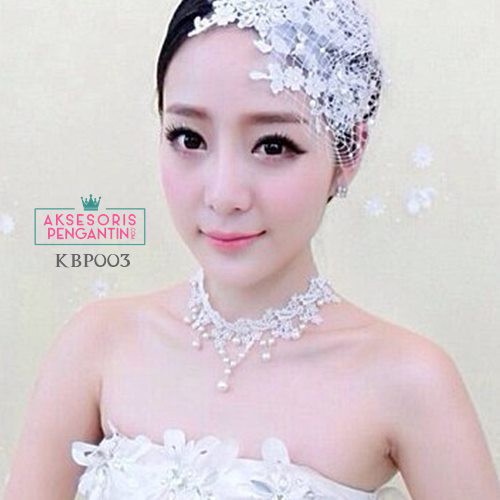 [READY STOCK] NECKLACE MUTIARA AKSESORIS PENGANTIN KALUNG PESTA KBP003