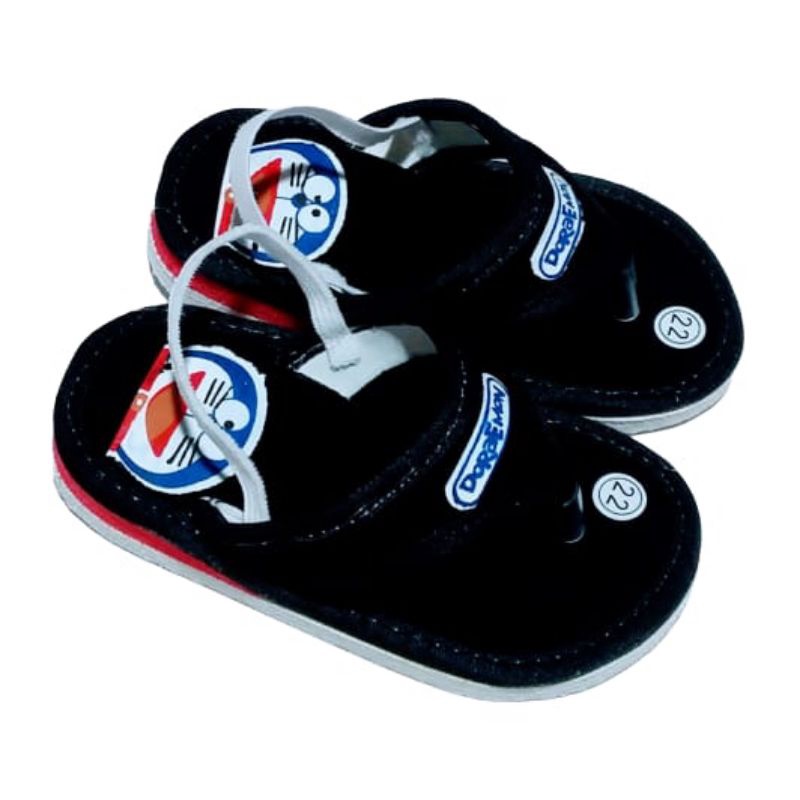 [0-2th] SANDAL BABY BUNYI CITCIT DORAEMON / SANDAL BUNYI NYIT NYIT DORAEMON / SANDAL PREWALKER BAYI UNISEX LAKI LAKI PEREMPUAN / SANDAL PREWALKER BUNYI CITCIT KARAKTER KARTUN DORAEMON