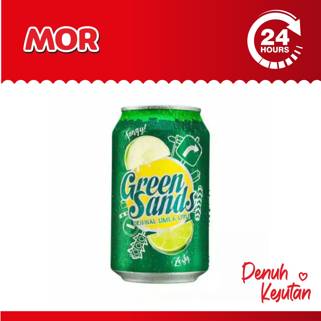 

GREEN SANDS Lime & Apple Minuman Soda Klg Original 330 ml