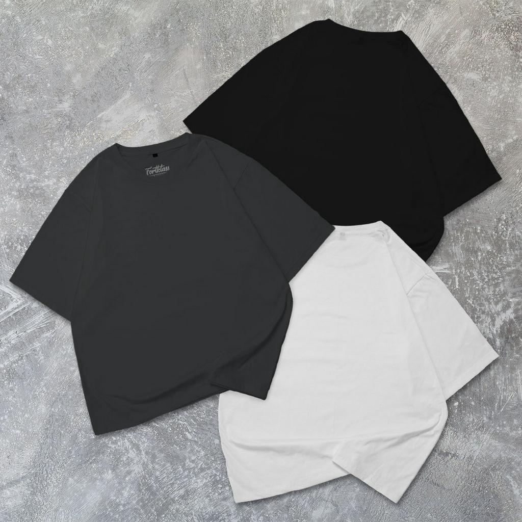 HIPNOP Kaos Polos Oversize  T-Shirt Cowok Premium