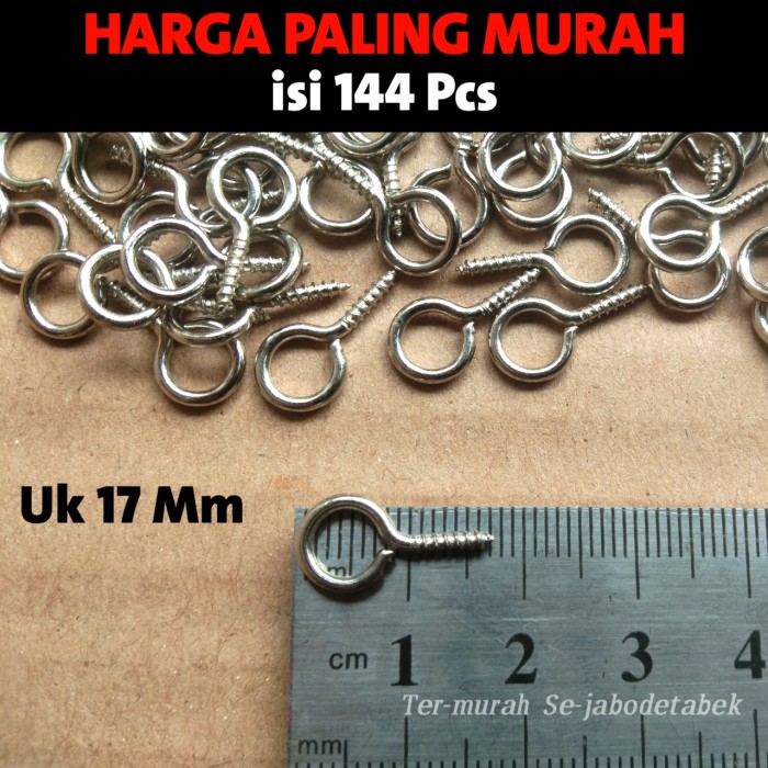Paku ulir sekrup 17 mm paku ulir skrup paku gantungan kunci pengait