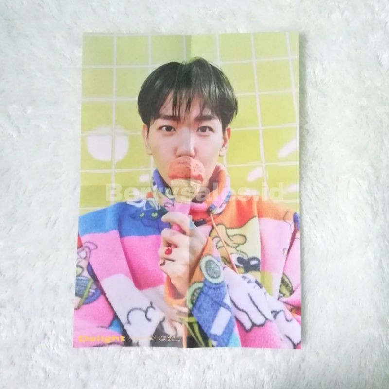Exo Baekhyun Official Folded Poster Delight Album Honey Mint Cinnamon Chemistry Goods Photocard Pc