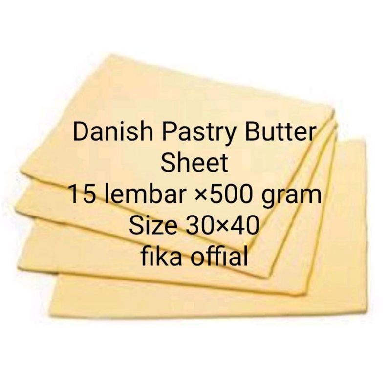 BONPATIS DANISH PASTRY BUTTER SHEET ADONAN LEMBAR BEKU 30x40Cm Croffle Croissan