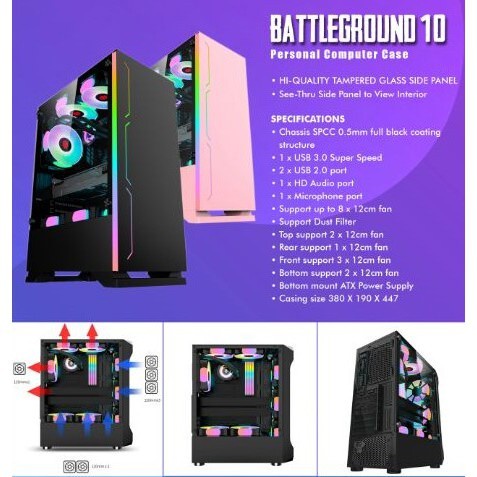 CASE GAMING SIMBADDA BATTLEGROUND 10 CASING GAMING