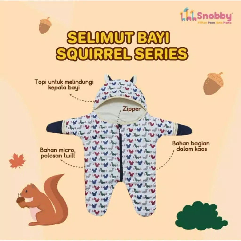 Snobby TPB5631 Sleeping Bag Kantong Tidur Bayi Squirrel Series