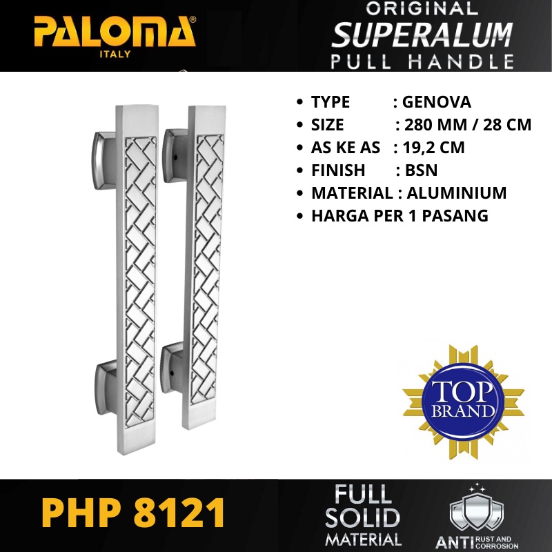 PULL HANDLE PALOMA GENOVA 280 MM BSN PHP 8121