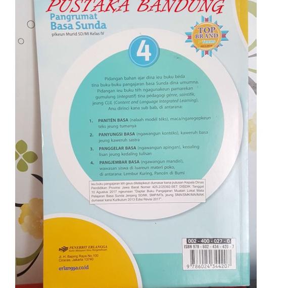 [PRODUK RFD] BUKU BAHASA SUNDA/PANGRUMAT BASA UNTUK SD/MI KELAS 4 KURIKULUM 2013 ERLANGGA DB7