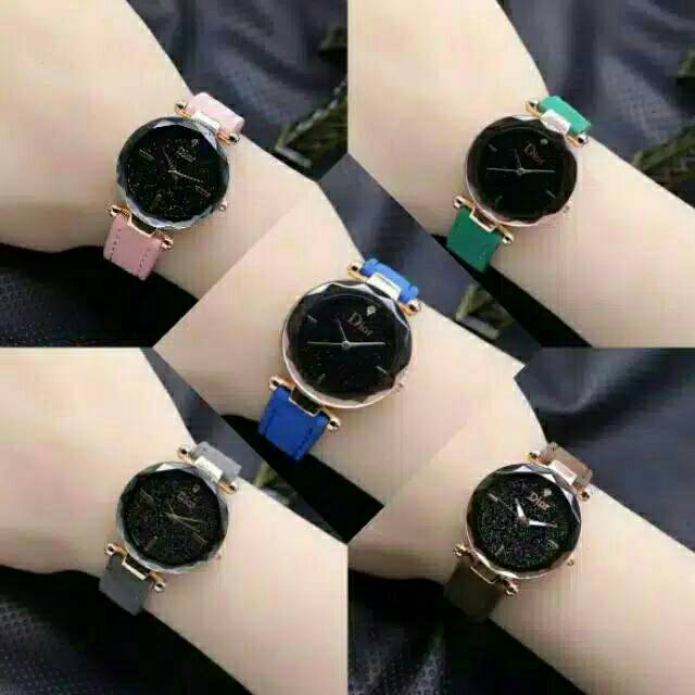 (Terima Cod)Jam Tangan Wanita (D) Badok Strap Kulit(Dikirim Jakarta)