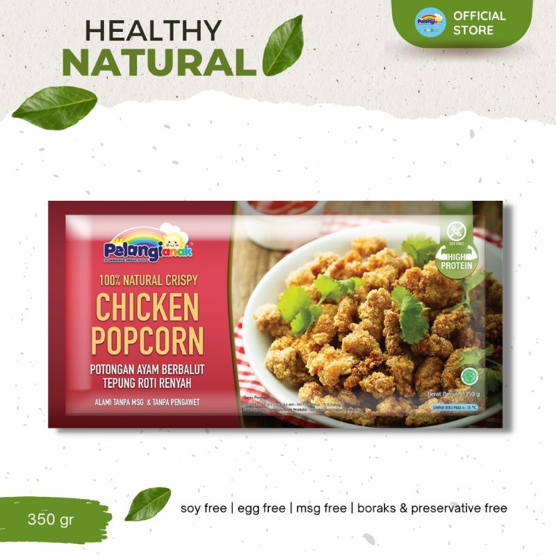 

Pelangi Anak Chicken Popcorn Natural Tanpa MSG Tanpa Pengawet Renyah Alami Tanpa Tambahan Telur (Egg Free) Halal