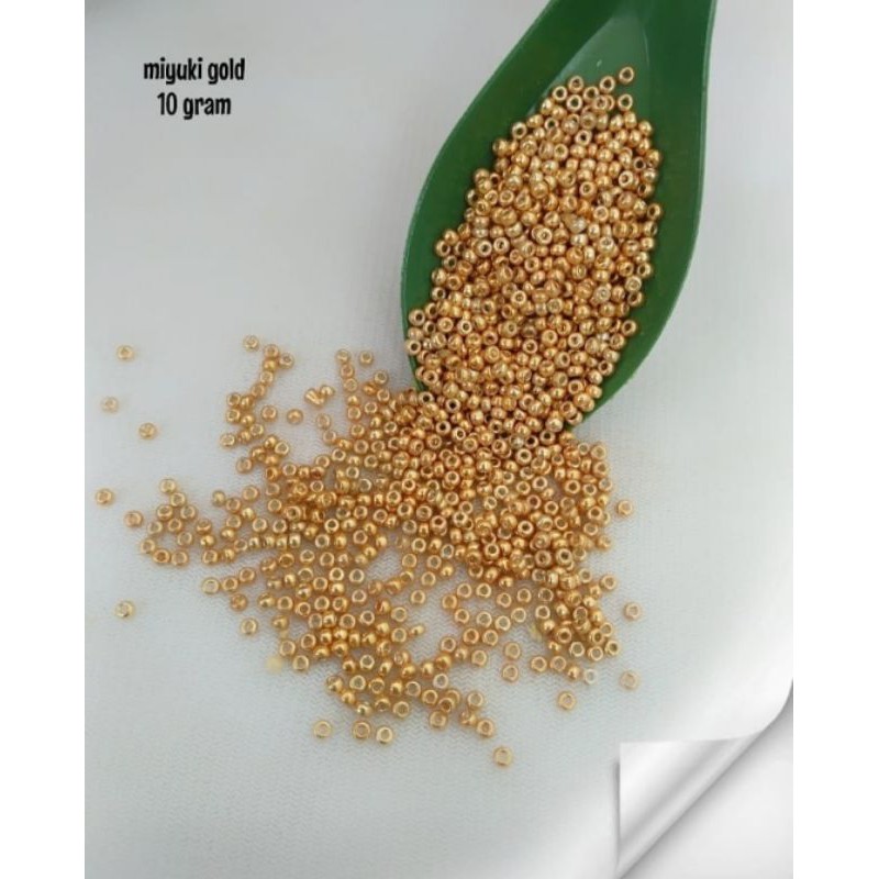 Mote Payet Pasir / Miyuki Gold & silver 14.000/ 10 gram ukuran 11o
