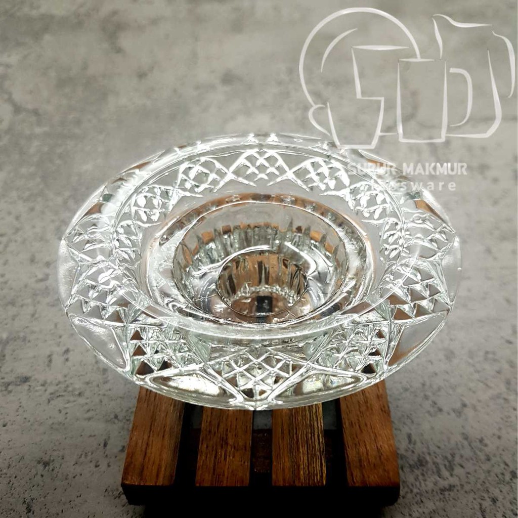 [6 Pcs] Tempat Lilin Kaca Beling (ERT) Kedaung. Candle Holder