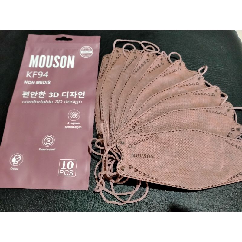 Masker KF94 Mouson Pink Lady Embos 10pcs