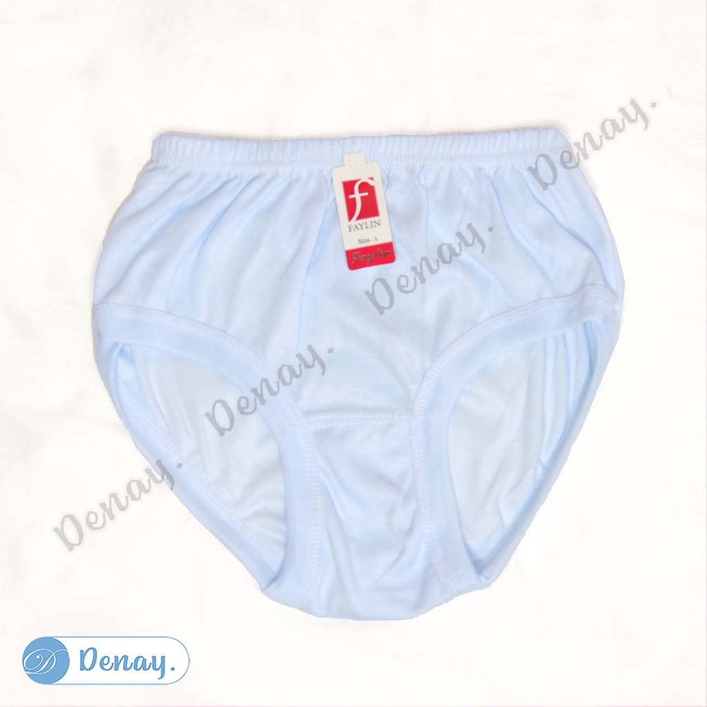 Tokodenay - Celana Dalam Wanita Faylin - CD Polos Jumbo Cotton Premium Quality - Isi 6 Pcs