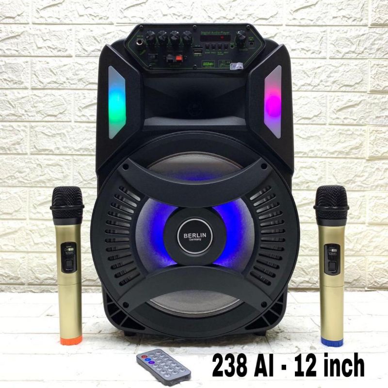 PROMO Speaker Portable Bluetooth Karaoke 12inch BERLIN 238 Al