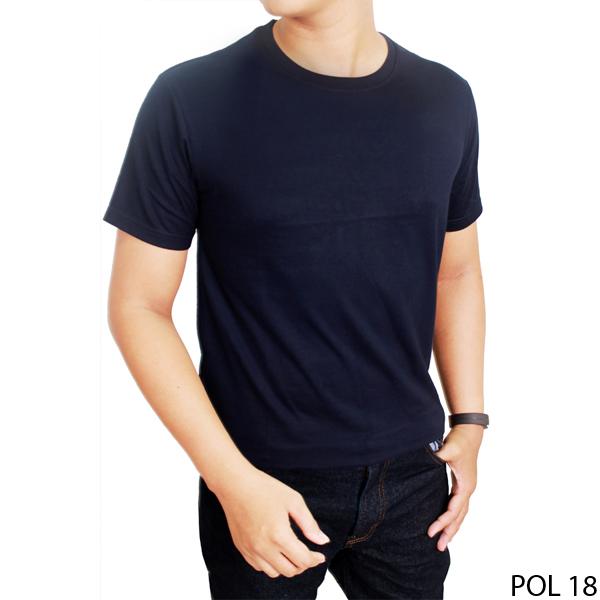 Kaos Polos Biru Navy Katun Combed - POL 18