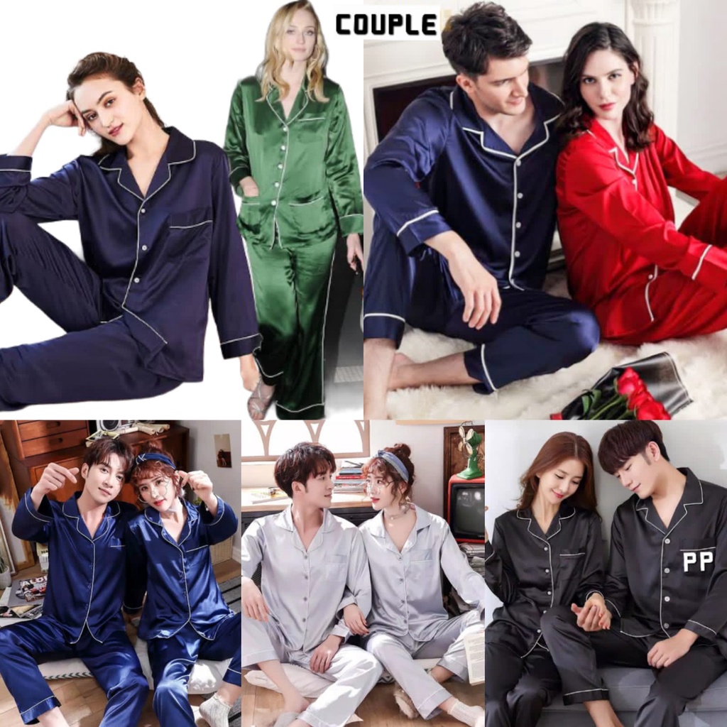 BAJU TIDUR LENGAN PANJANG PASANGAN/COUPLE JUMBO PRIA/COWOK LD 130 140 DAN CEWEK DEWASA