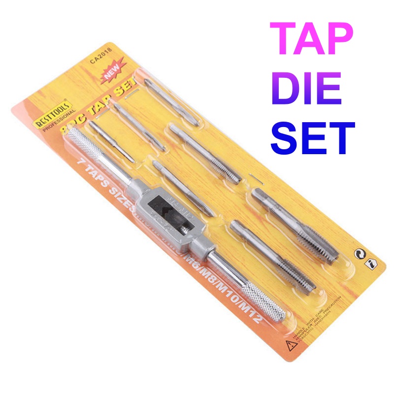 Tap Die Set - Hand Die Set M3-M12 Alat Senai Pembuat Drat Baut metrik