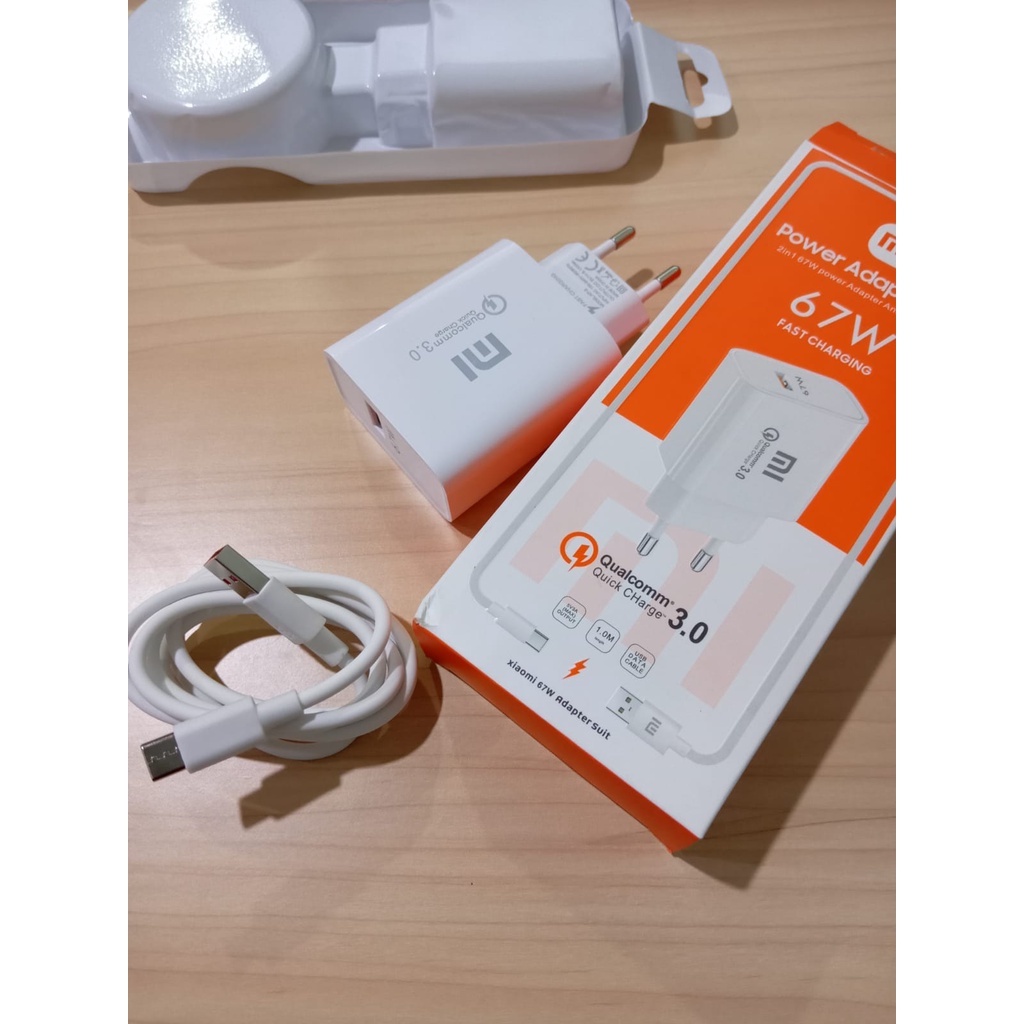 Charger Xiaomi MI 67 W Travel Charger Handphone Fast Charging Casan Hp