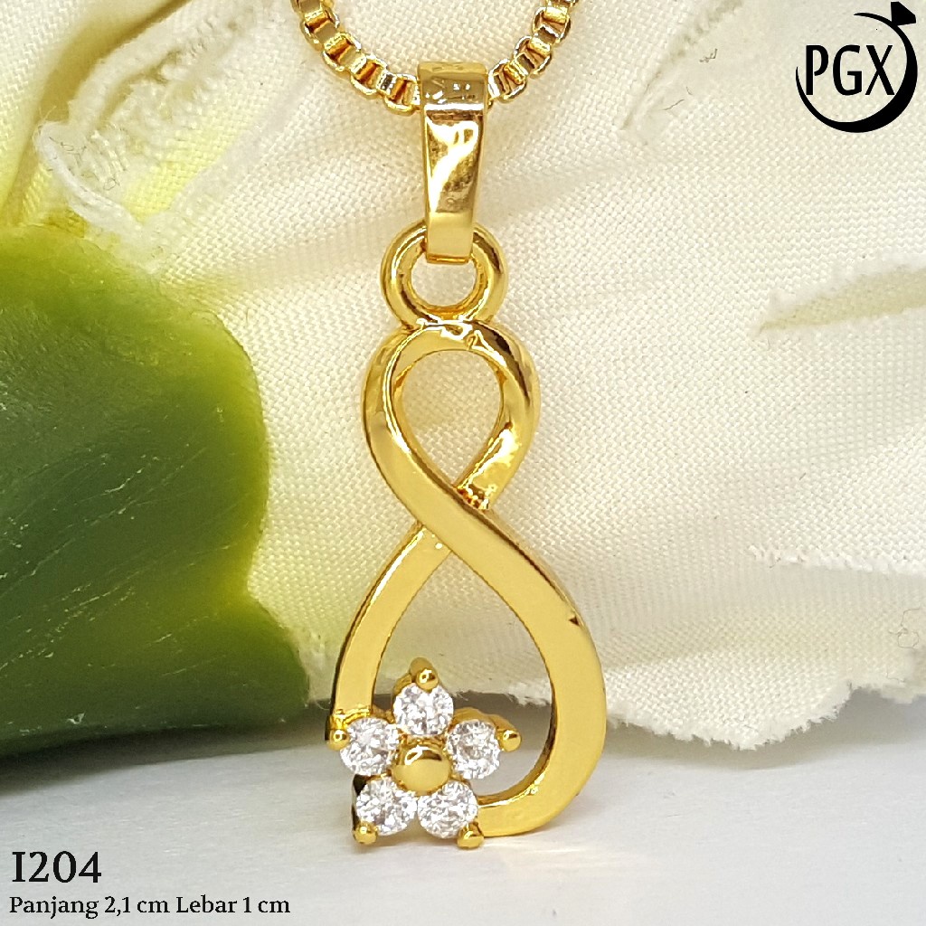 PGX Liontin Kalung Xuping Wanita Perhiasan Lapis Emas Aksesoris Fashion - I204