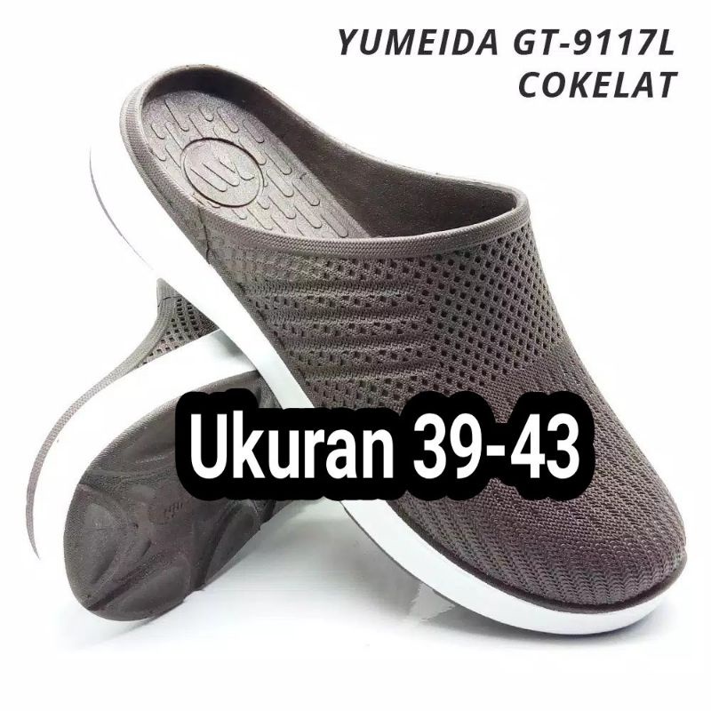 Sandal Selop Pria - Sepatu Sandal Karet Pria - Sandal Selop Karet Pria Yumeida GT - 9117 L Kasual Anti Air.