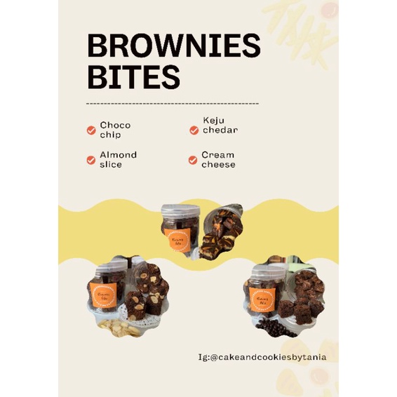 

Brownies bites / brownis bakar / brownies skat by tania